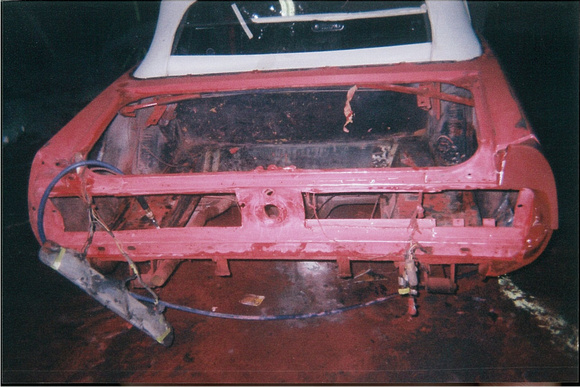 Typical '67 butchery of rear valance for Cougar tail lights